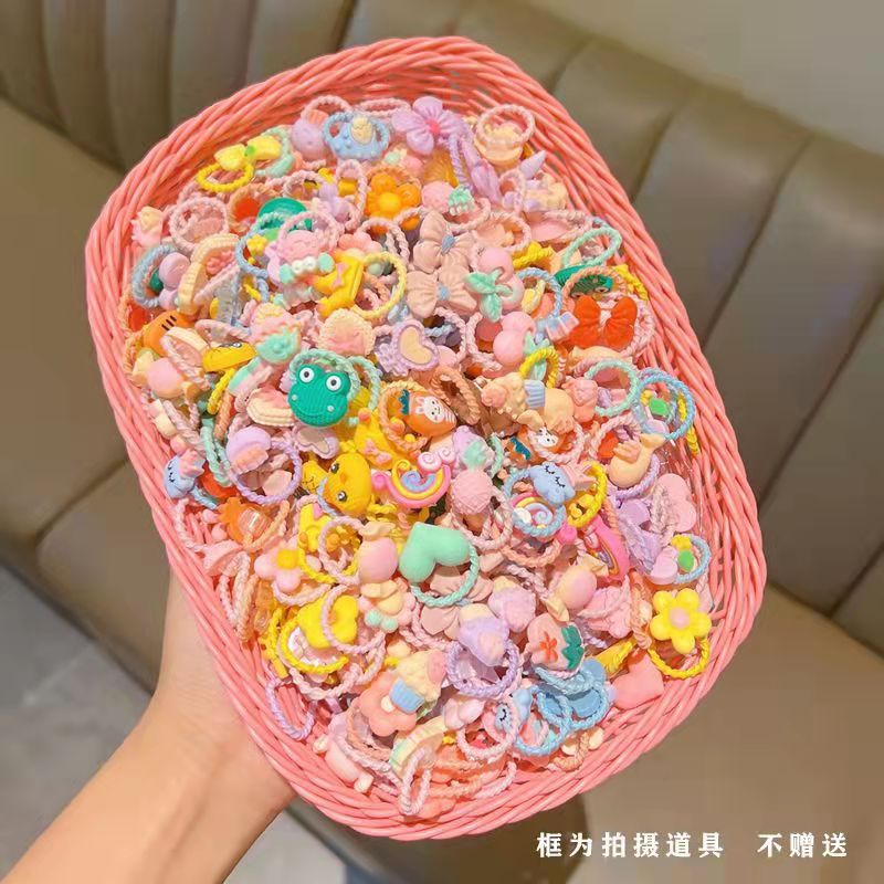 2023年儿童卡通橡皮筋可爱不伤发头绳小号网红新款戒指圈发绳发圈详情7