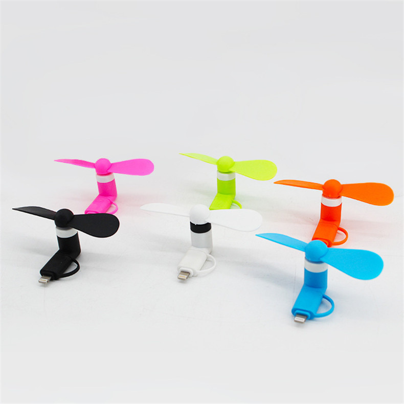 Portable fan, Apple and Android 2-in-1 mini mobile phone fan, creative ubs short fan, small mobile phone fan pic 12