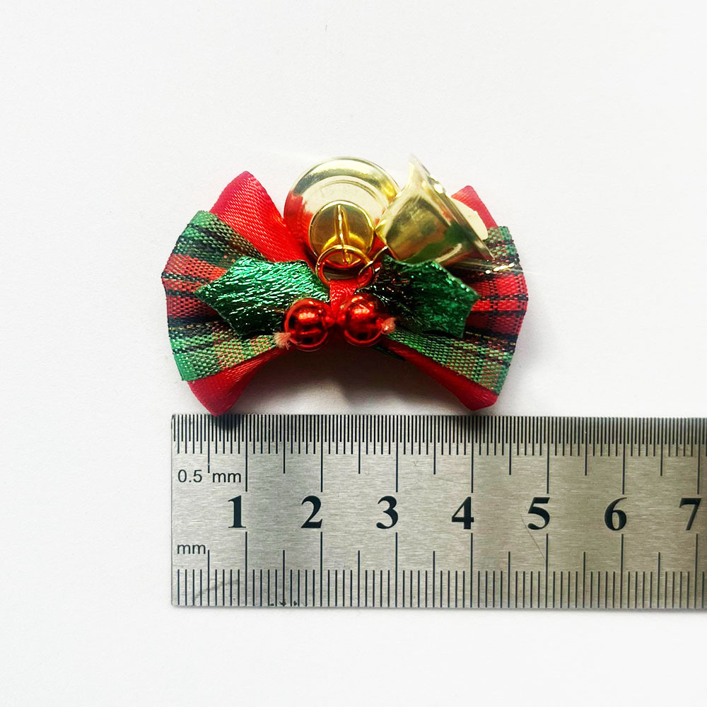 铃铛蝴蝶结圣诞装饰品圣诞树节日装扮圣诞节服装配饰花环diy挂件详情3