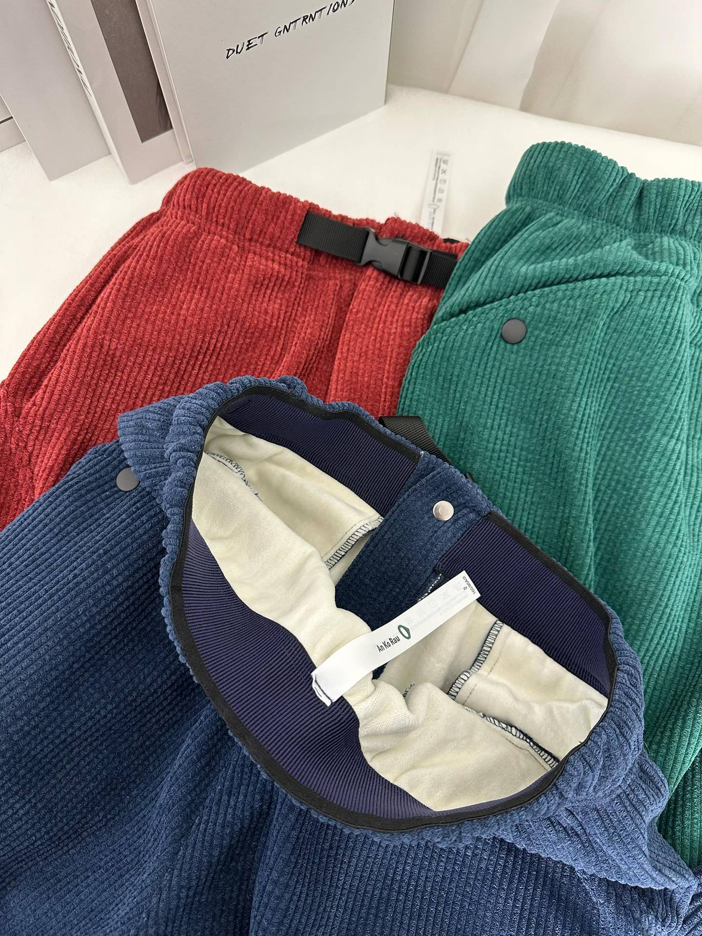 素然同款灯芯绒加绒女士宽松休闲裤素家同款高品质设计感小暖裤详情13