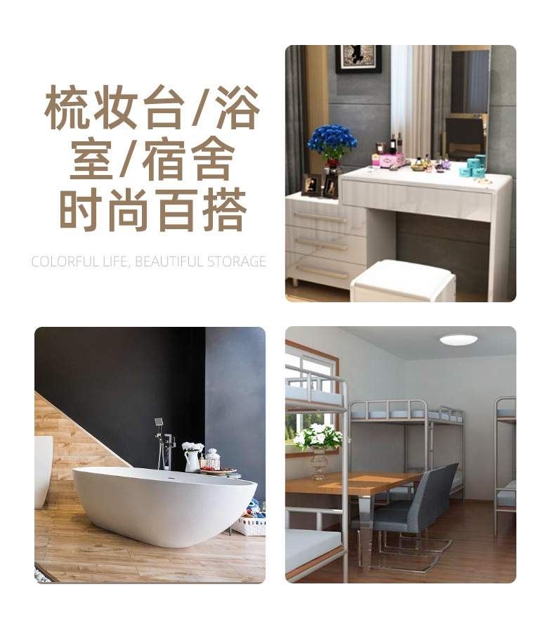 ZS02 Popular wall-mounted cosmetic box, dust-proof square storage box for home bathroom, bathroom jewelry rack pic 6