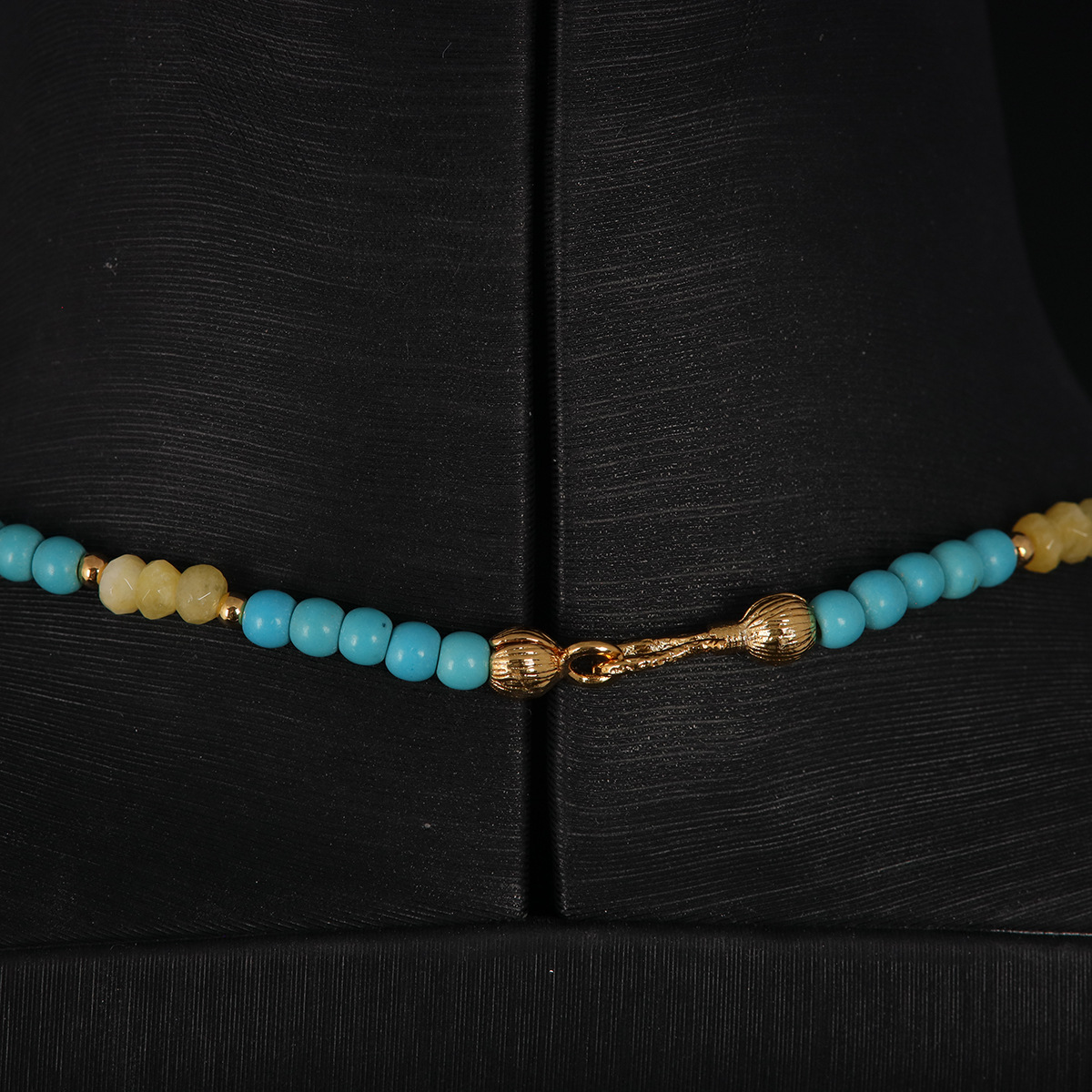 中古vintage高级感时尚个性小众设计感绿松石珍珠玛瑙新中式项链详情5