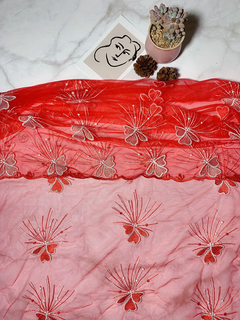 Factory direct sales of home textile accessories, embroidery, large butterfly fabric, clothing, window screen accessories, multiple specifications customized pic 9
