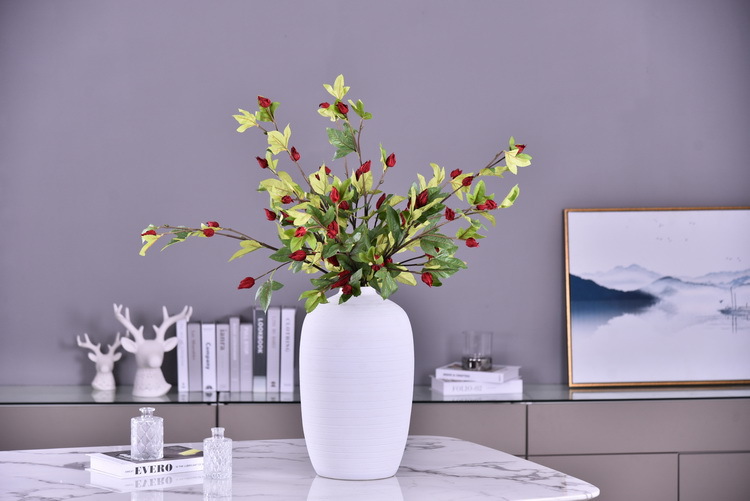 Factory direct sales of artificial hibiscus, modern and simple living room and hotel floor-standing artificial flowers wholesale, artificial roselle pic 14