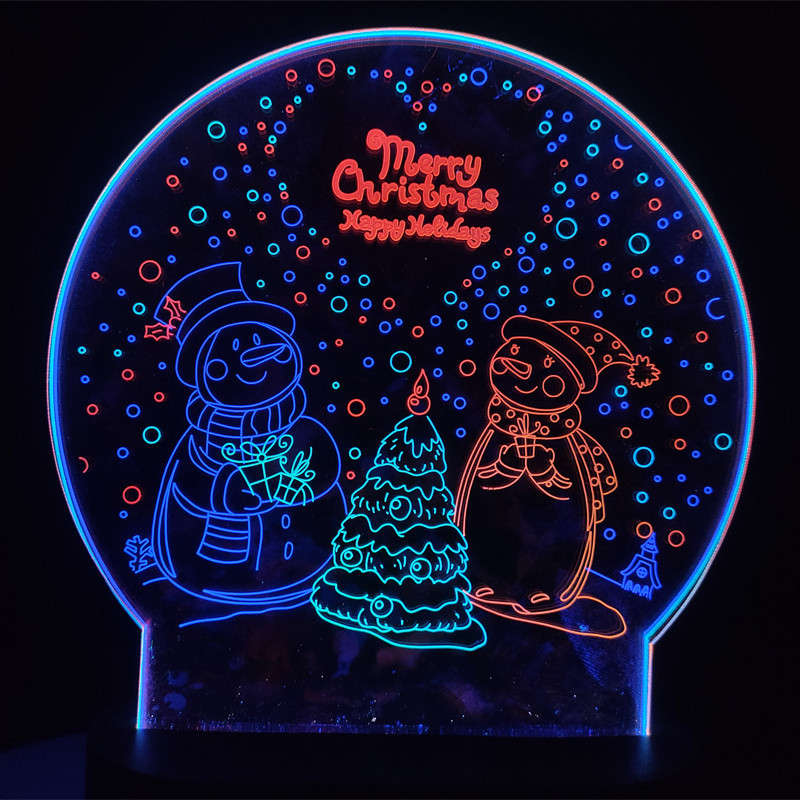 曦骉跨境货源圣诞系列led小夜灯3D立体音乐床头氛围礼品台灯厂家详情8