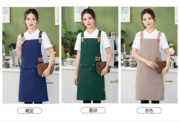 高档围裙印字logo咖啡奶茶餐厅礼品防油污工厂采购批发礼品工作服详情5