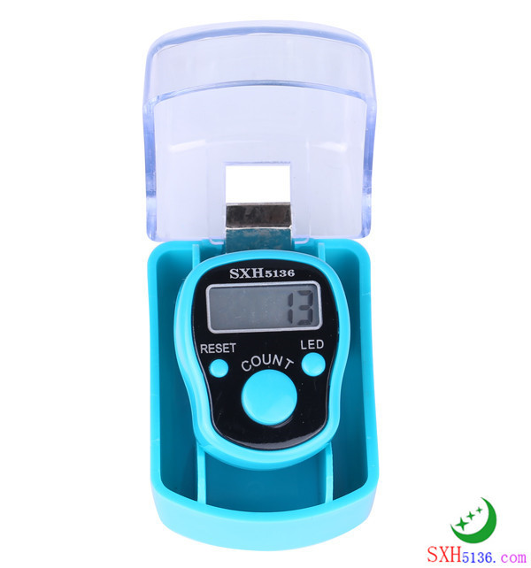 Factory straight hair band light LED finger counter transparent gift box manual counter ring finger counter pic 6