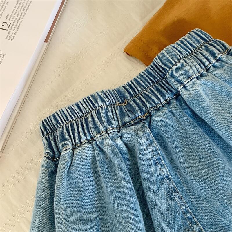 2023 Summer New children's pants: Trendy two-color jeans for boys and girls pic 12