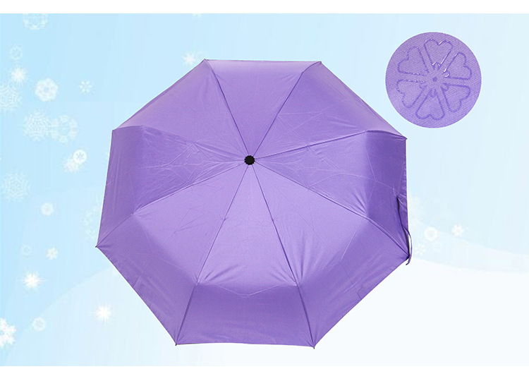 Creative water-blooming fully automatic umbrella, rain and sun dual-purpose three-fold umbrella, student sun protection and UV protection sun umbrella pic 14