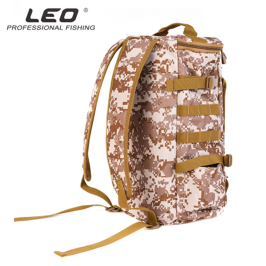 28085 LEO [Cylindrical Fishing Gear Backpack] Cylindrical Fishing rod Bag, Lull Outdoor Crossbody bag Export wholesale pic 26