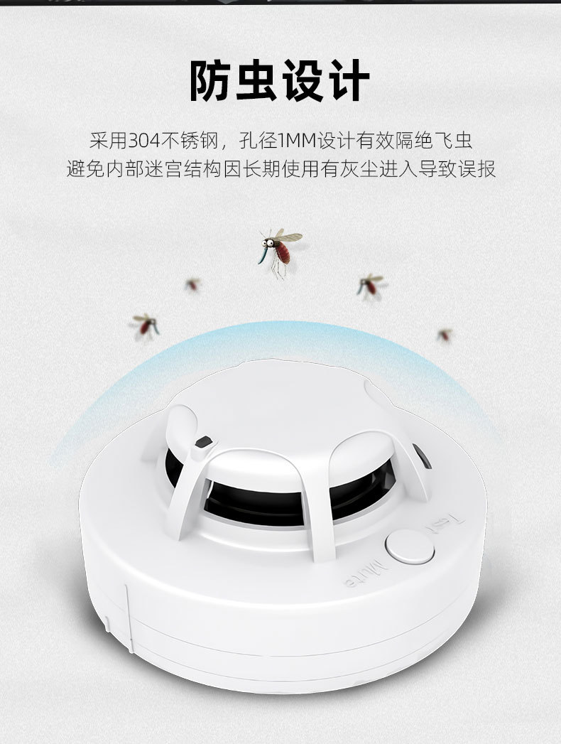 WIFI intelligent smoke detector, fire protection, wireless alarm for fire detection, smoke detector pic 11