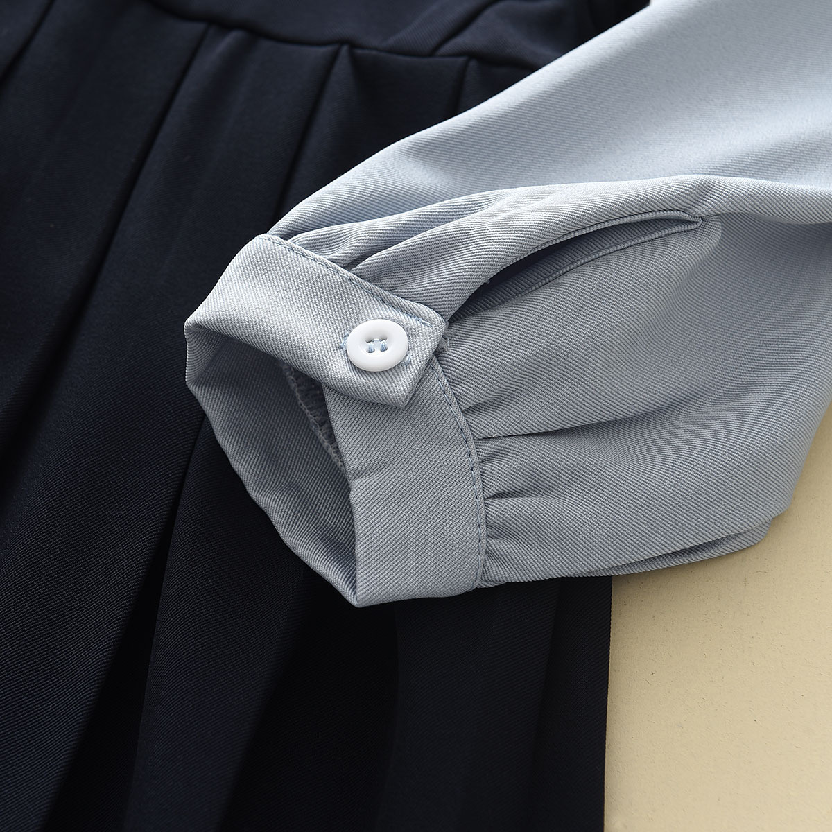 女童公主裙学院风秋季新款裙子衬衫儿童2024假两件连衣裙幼儿园详情6