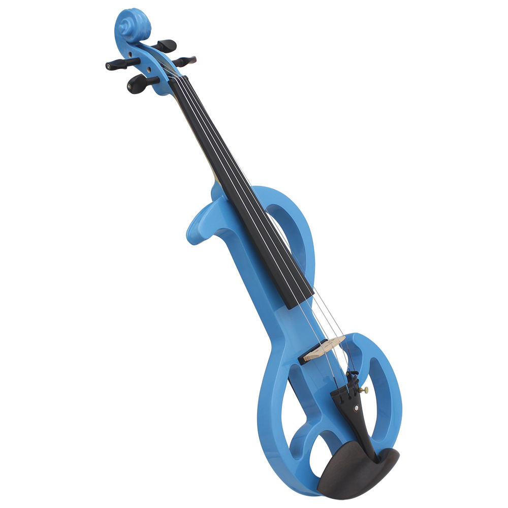 Factory direct sales of IRIN blue electro-acoustic violin 4/4 adult beginners learn to play professional electronic violin instruments pic 4