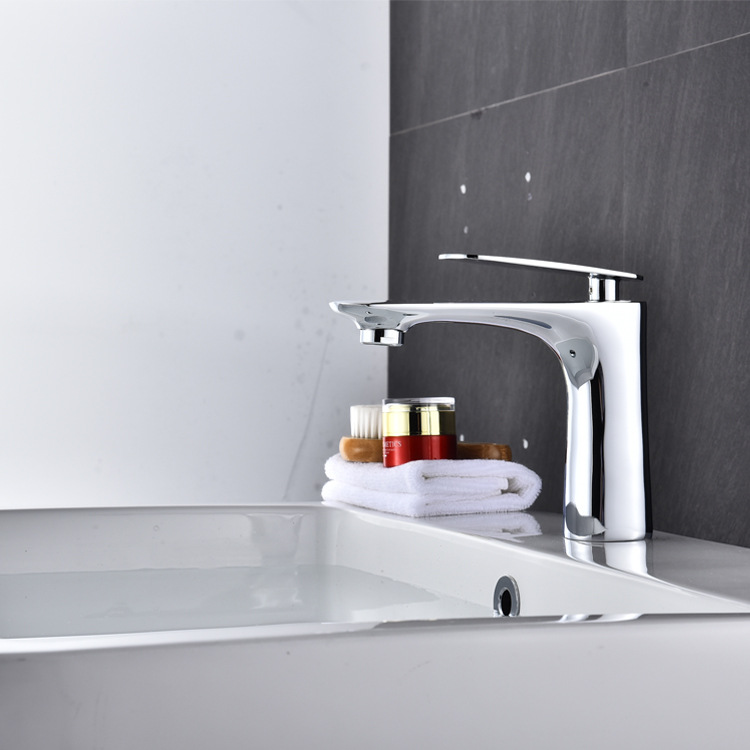 Best-selling bathroom porcelain faucet, hot and cold copper bathroom faucet, two-color European black lacquered single-hole washbasin faucet pic 37