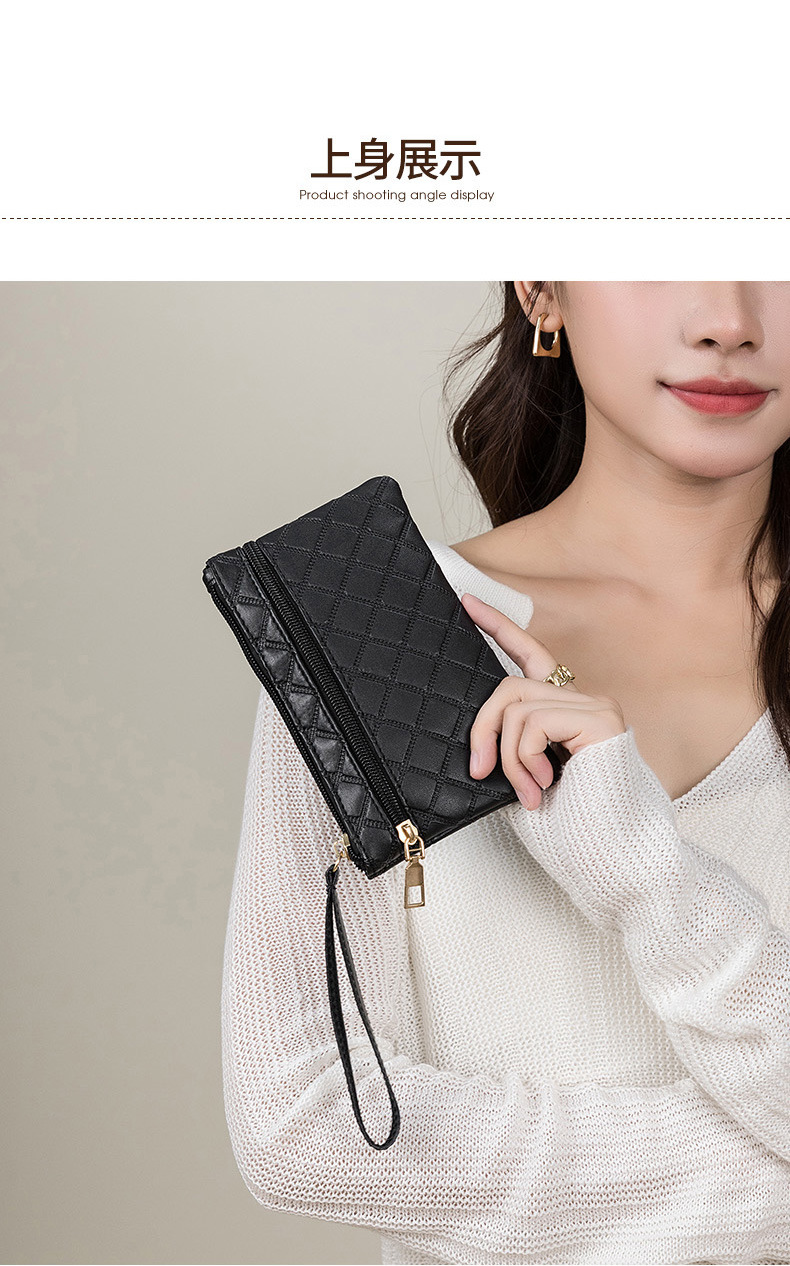 手腕式钱包长高级感气质手拿包双层手机小包大容量零钱收纳包卡包详情9