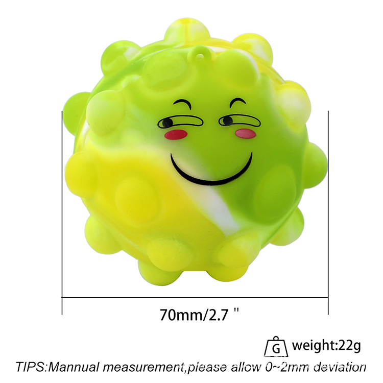 Cross-border best-selling silicone Pioneer balls, 3d finger press release and stress relief bubble balls, optional expression stress relief balls pic 16