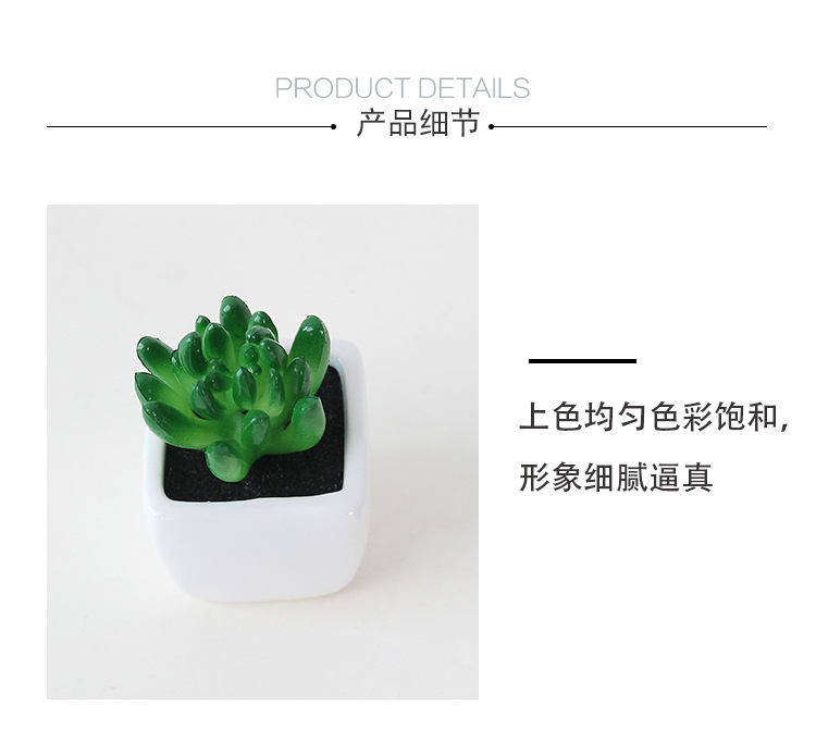 Factory wholesale mini artificial succulent plant potted plants, online store shooting props, desktop office decoration ornaments, artificial potted plants pic 17
