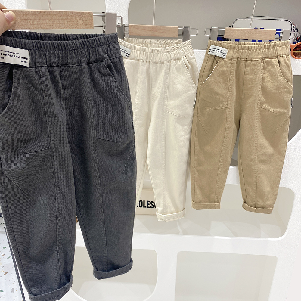 男童裤子春秋长裤中大童秋装潮洋气秋款童装男童休闲裤男孩韩版潮详情2