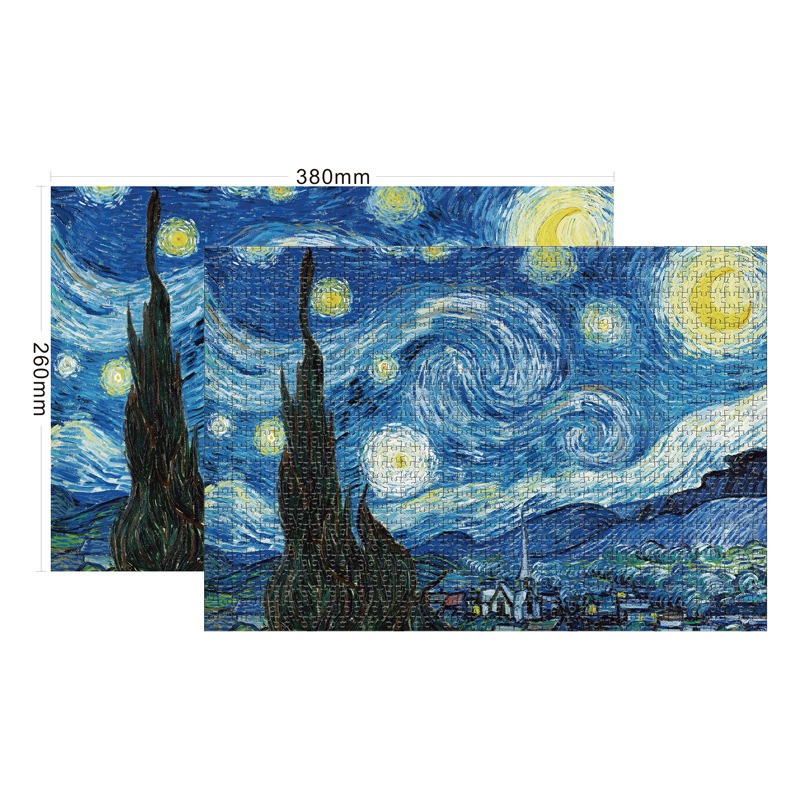 A jigsaw puzzle of 1000 pieces of famous oil paintings on paper, a brain-teasing puzzle pic 4