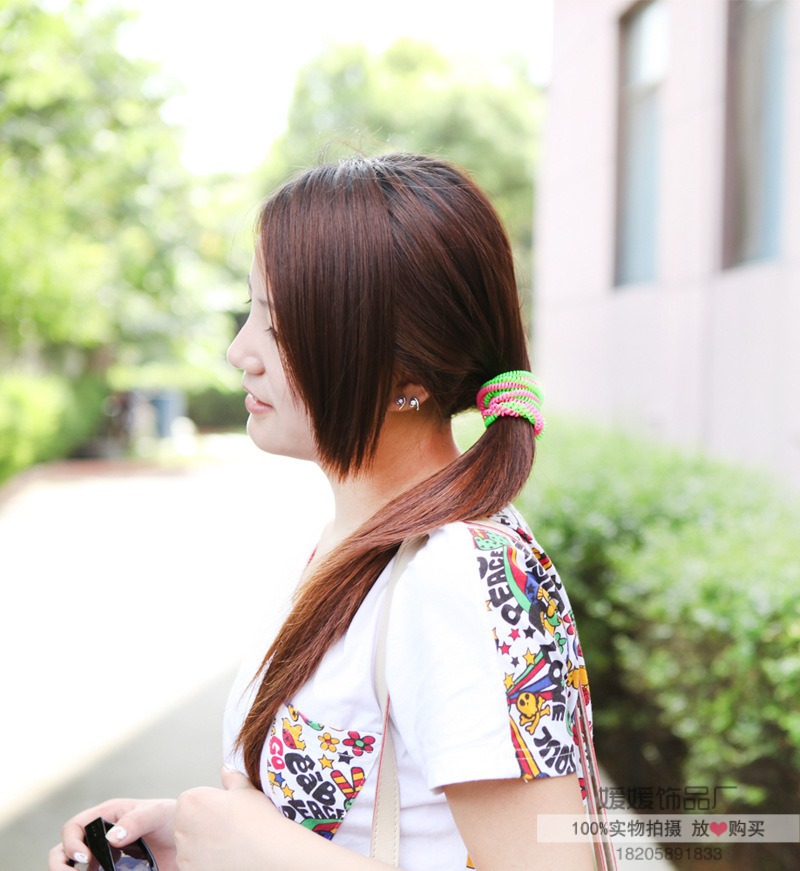 Pure black gun, black small and large thickened wristband, telephone line hair band, hair rope, plastic spring band, hair rope, street stall pic 19