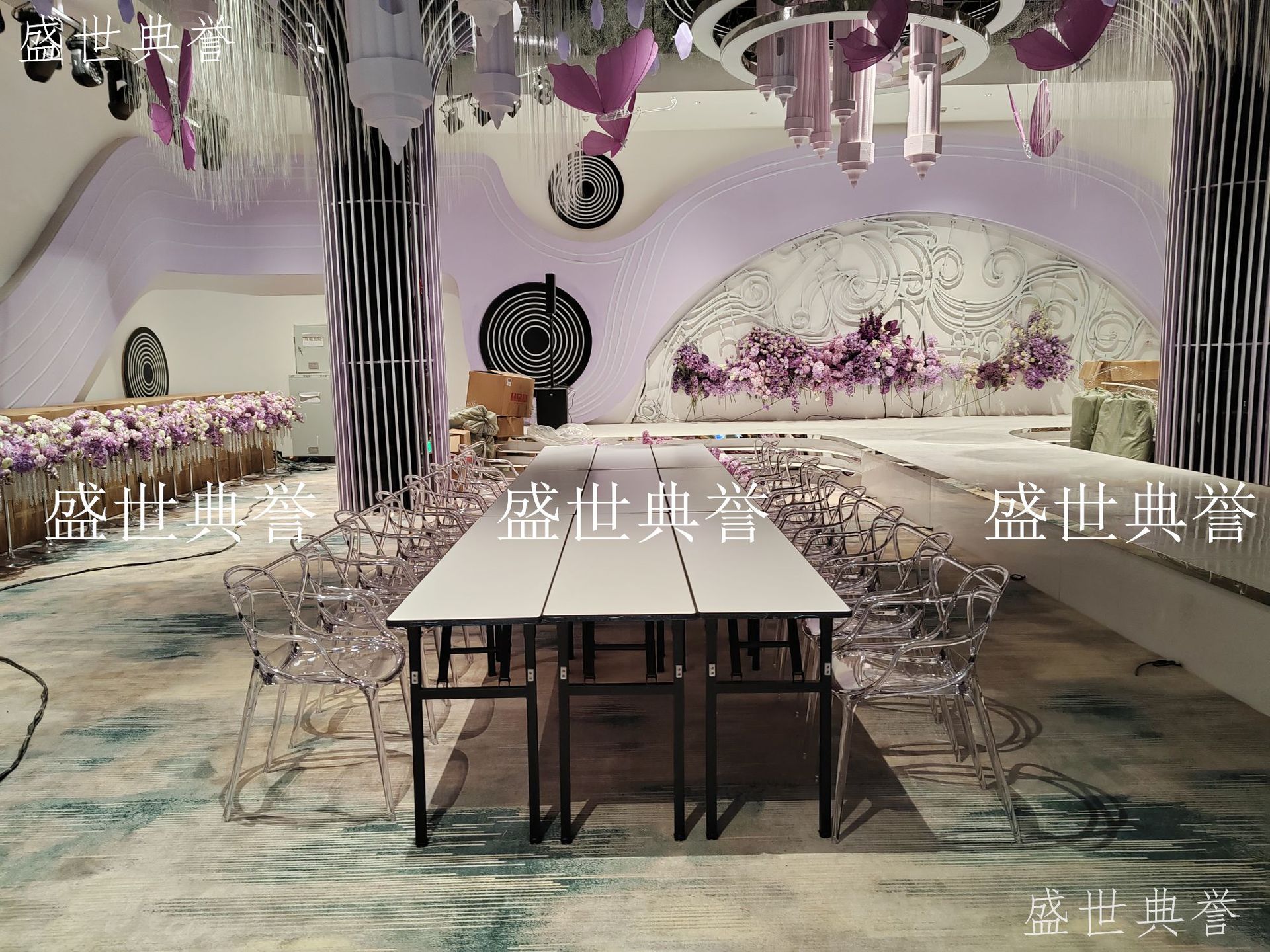 Shenzhen manufacturer direct sales outdoor wedding acrylic crystal chairs, hotel wedding banquet transparent chairs, theme wedding cat-ear chairs pic 4