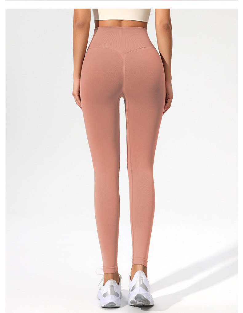 Ruxi European and American fitness pants, no embarrassing lines, nude feel sports tight pants, high-waisted peach lifting buttocks lulu yoga pants for women pic 44