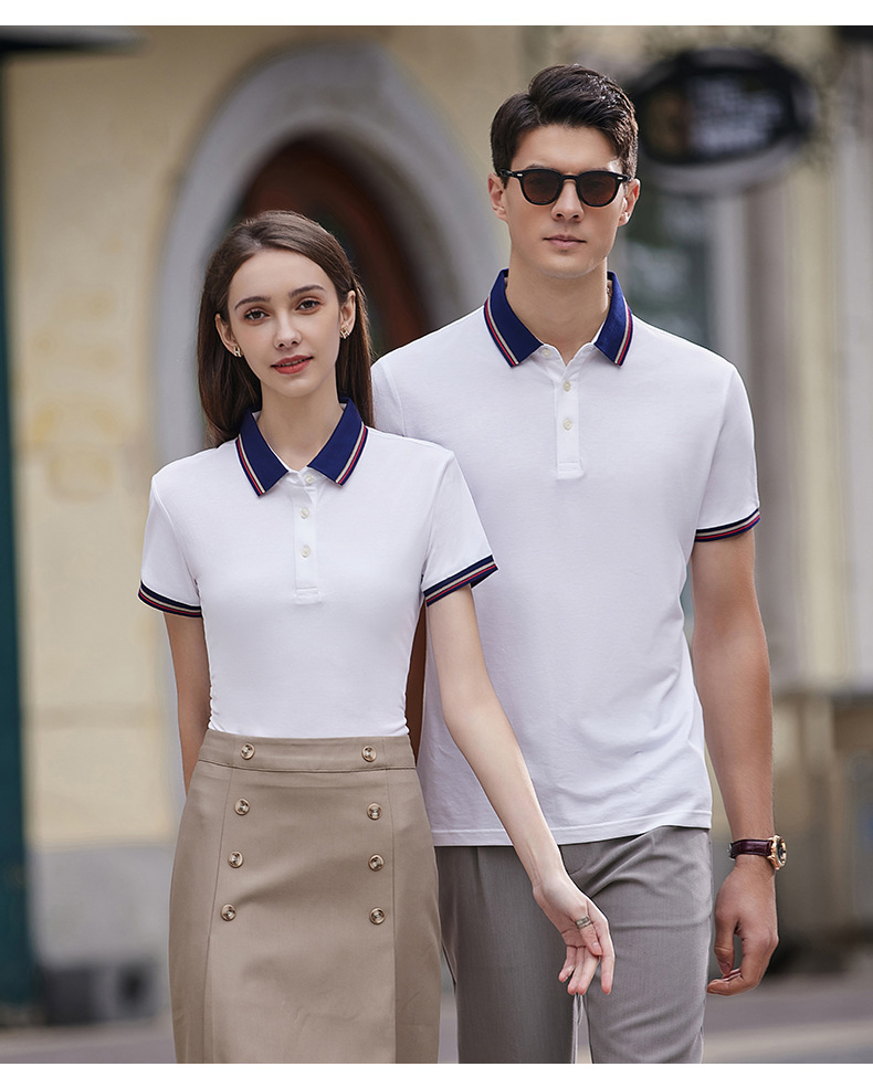 polo衫定印制工作服印字logo做短袖恤翻领服装团体文化衫工衣刺绣详情36