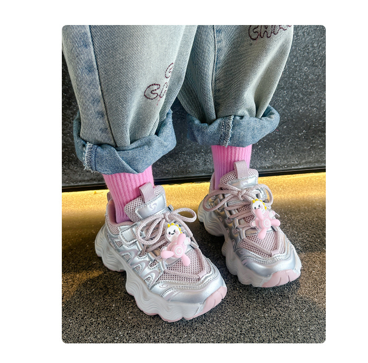 儿童国潮网鞋透气女童运动鞋春秋季新款女孩老爹鞋百搭软底跑步鞋详情14