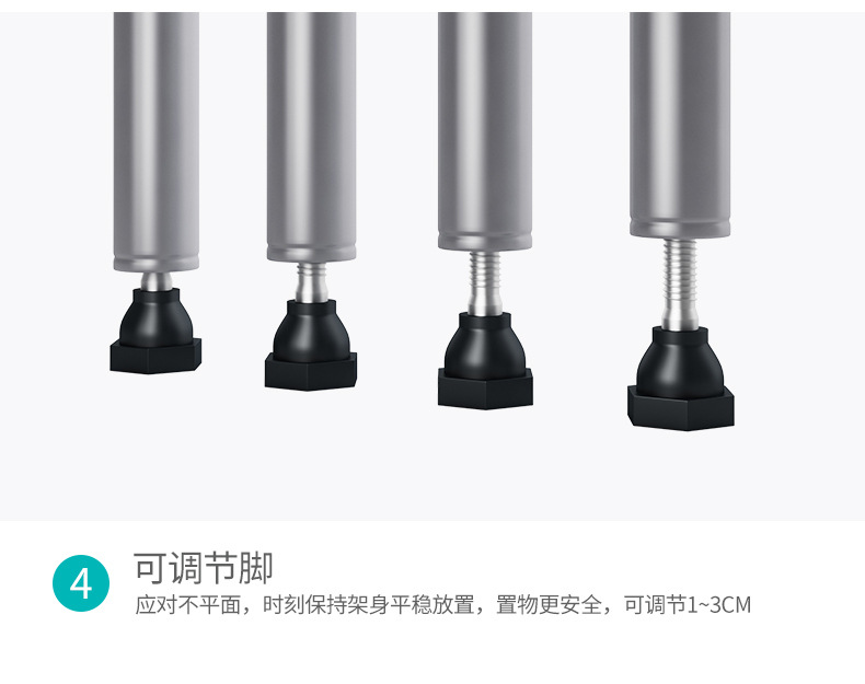 Simple five-layer ironwork kitchen storage rack, floor-standing multi-layer storage rack, adjustable multi-functional household storage wonder pic 31