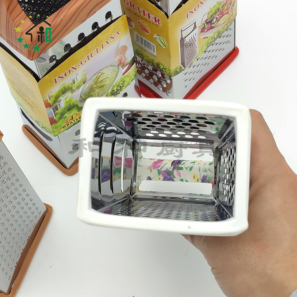 Stainless steel four-sided vertical kitchen multi-functional vegetable slicer, shredder, potato slicer, and vegetable scrubber pic 24