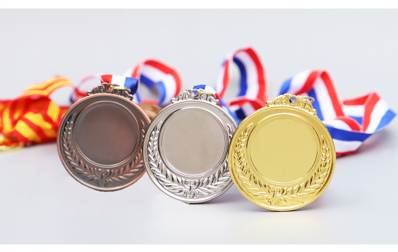 Ready-made universal metal MEDALS, marathon race wheat ear MEDALS, customized school sports meeting competition, kindergarten pic 7