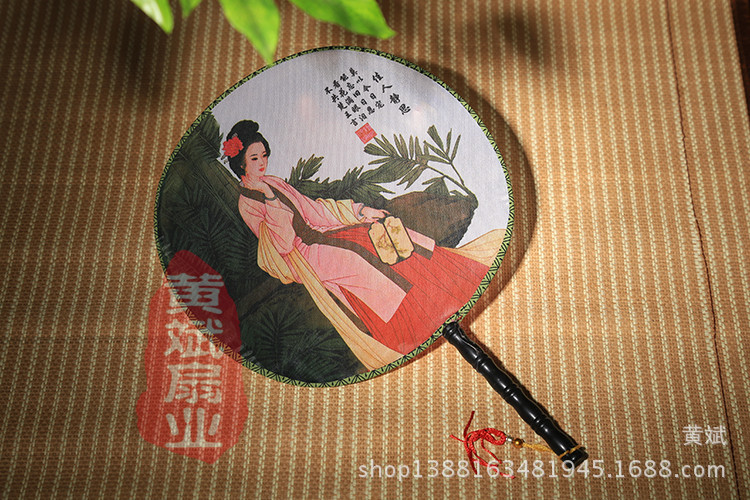 扇子批发 古典小号圆形宫扇团扇 舞蹈扇 婚庆摄影道具扇详情3