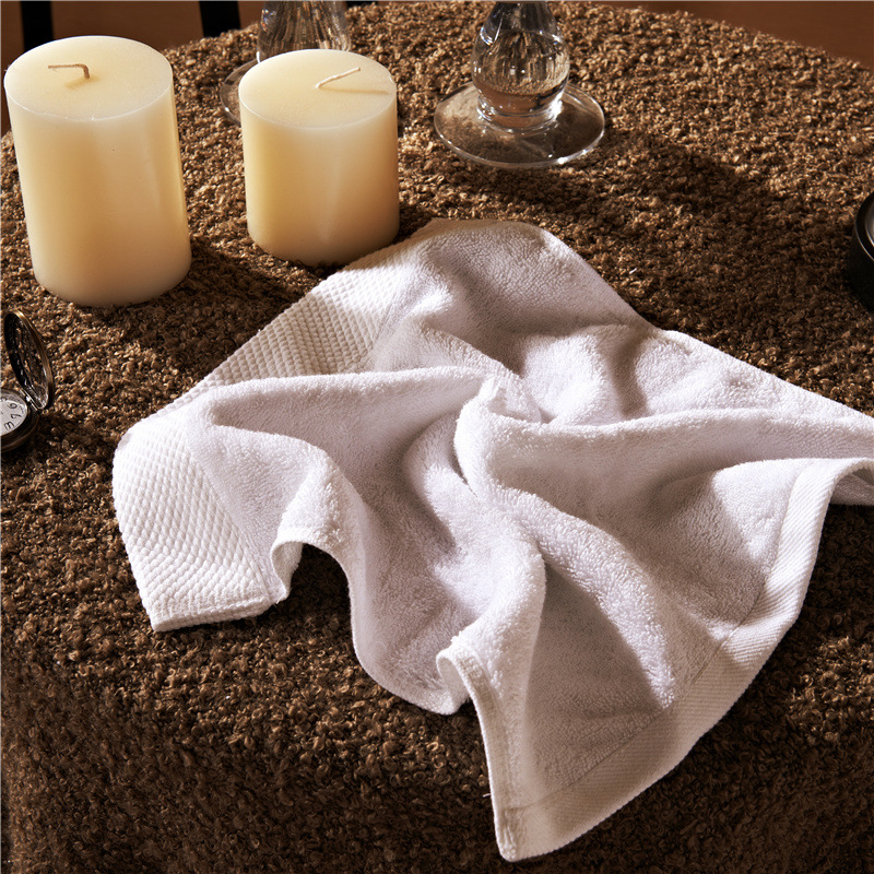 Factory supply of 16-count spiral plain woven pure cotton hotel towels, beauty salon bath towels, hotel and homestay wholesale square towels pic 39