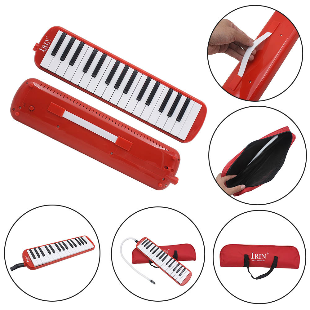 Factory wholesale IRIN 32-key harmonica for students, children and beginners to play in class, equipped with mouthpieces and pipes pic 10