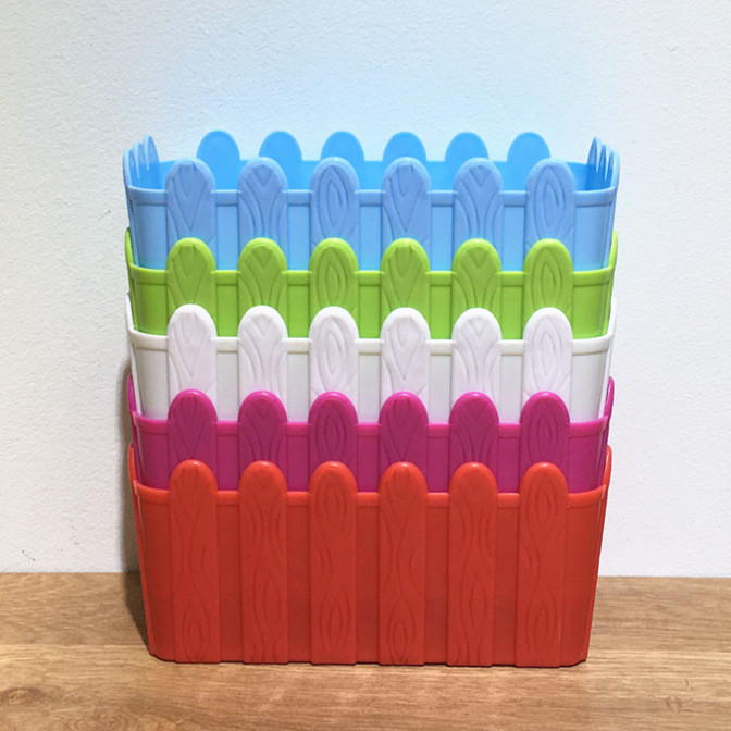 International rectangular plastic flowerpots for artificial plant fences are supplied by the manufacturer pic 3