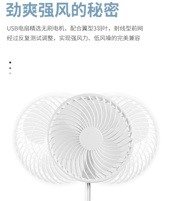 Mini folding telescopic fan, dormitory usb charging fan, silent portable fan, floor-standing desktop fan pic 4