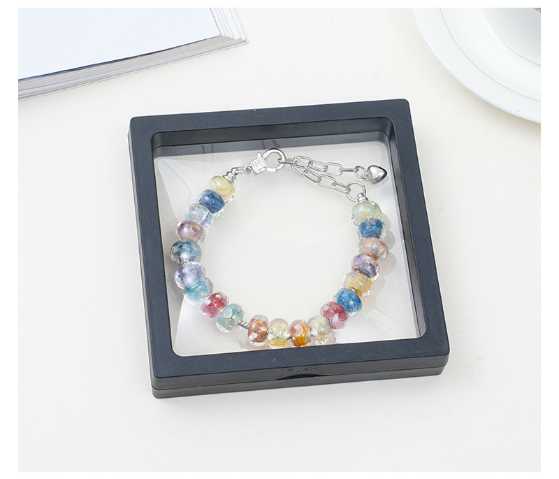 晗钰缘水波纹琉璃珠子手串手链DIY手工串珠多色水波纹玻璃珠手链详情12