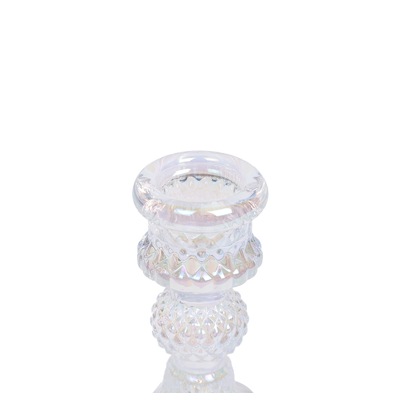 Creative home minimalist ins glass candlestick, home candle base, dining table candle stand pic 10