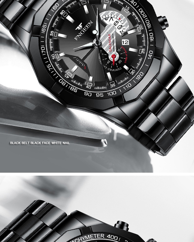 Fenzun waterproof non-mechanical watch, large dial watch, super large new calendar cross-border Shopee watch, creative technology pic 57