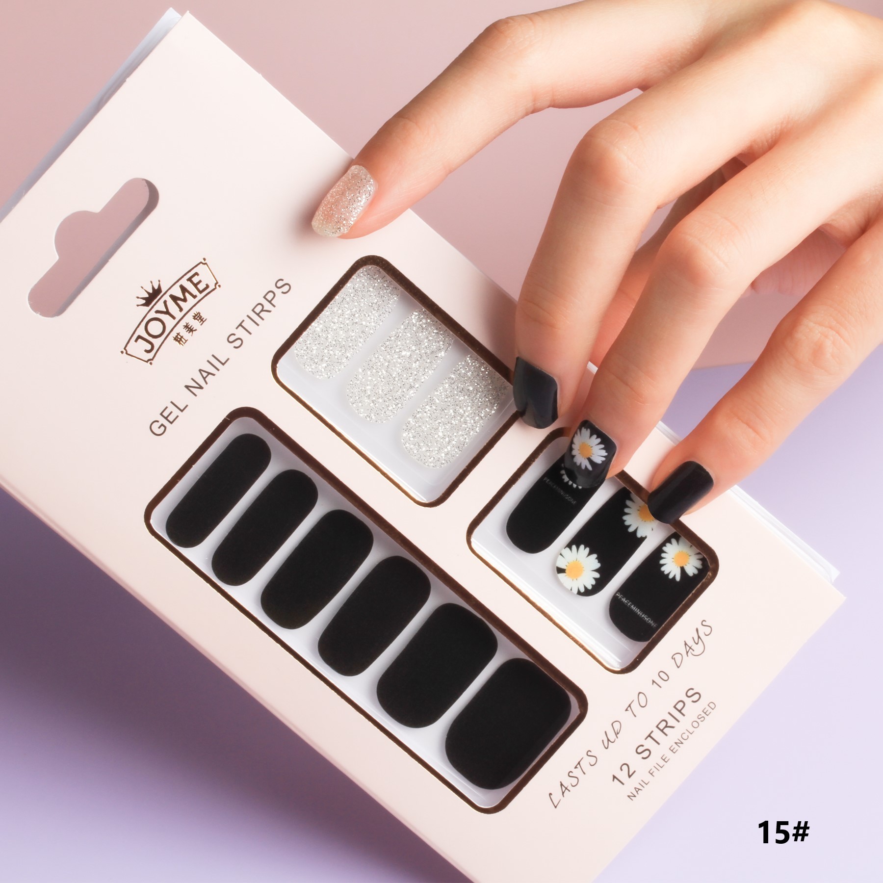 Custom-made 12-piece box set of waterproof nail stickers that are popular among Internet celebrities pic 27