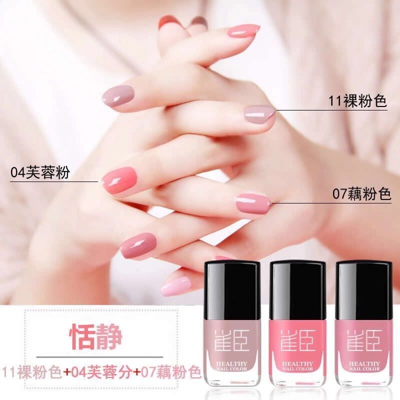 【6 bottles, 9.9】 Nail polish without baking, peelable, water-based, odorless, student set, street stall pic 11