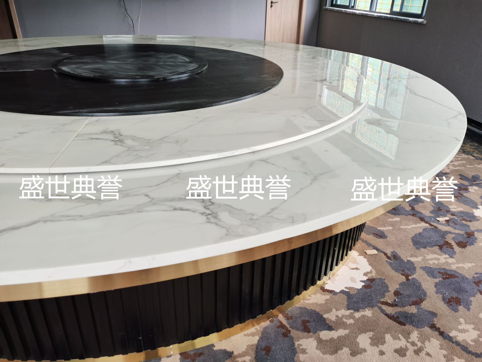 Electric round table, seafood restaurant, private room, marble electric table, high-end club, 20-person table at Shaoyang International Hotel pic 12