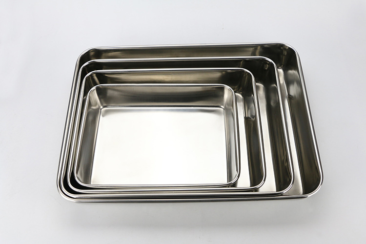 Factory direct sales of stainless steel towel trays, non-magnetic multi-purpose rectangular trays, trays, square trays, steaming trays, hotels pic 10