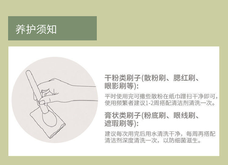 13-piece makeup brush set for beginners: loose powder, eyeshadow, lip concealer, foundation, soft bristles, and Four-Season Green makeup brushes. Exclusively for export pic 6