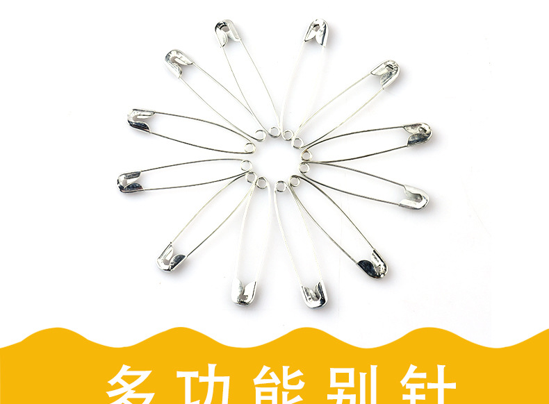 Old-fashioned safety pins, clothing tags, fixed pins, large galvanized safety pins, gold and silver paper clips pic 2