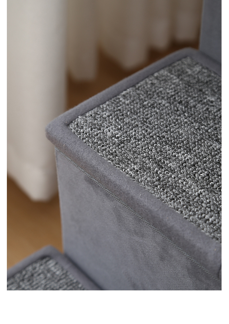 The cross-border pet staircase with foldable spear nails can be connected to three levels of steps and can store dog and cat ladders pic 12