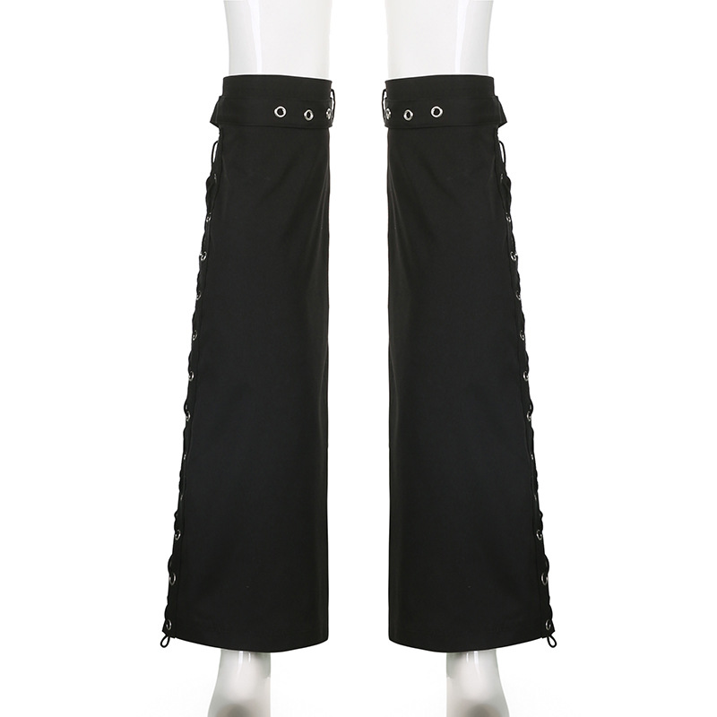 Dark style butterfly print metal buckle straight-leg slimming sock for women 2022 Summer cross-border Amazon export new style pic 15