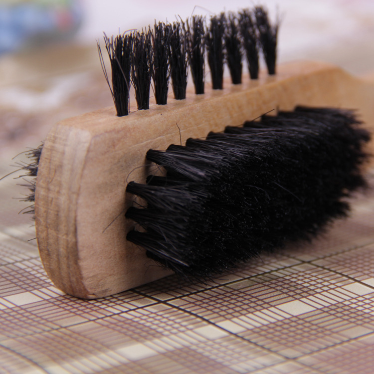 8303 wooden handle shoe polish brush factory direct sales, black bristle shoe brush, shoe polish brush pic 7