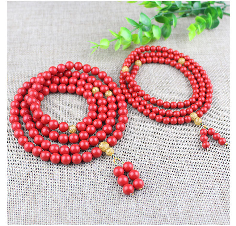 Wholesale cinnabar bracelets, 108 Buddhist prayer beads, multi-layer bracelets, crystal sweater chains, accessories, gifts for men and women, couples pic 16