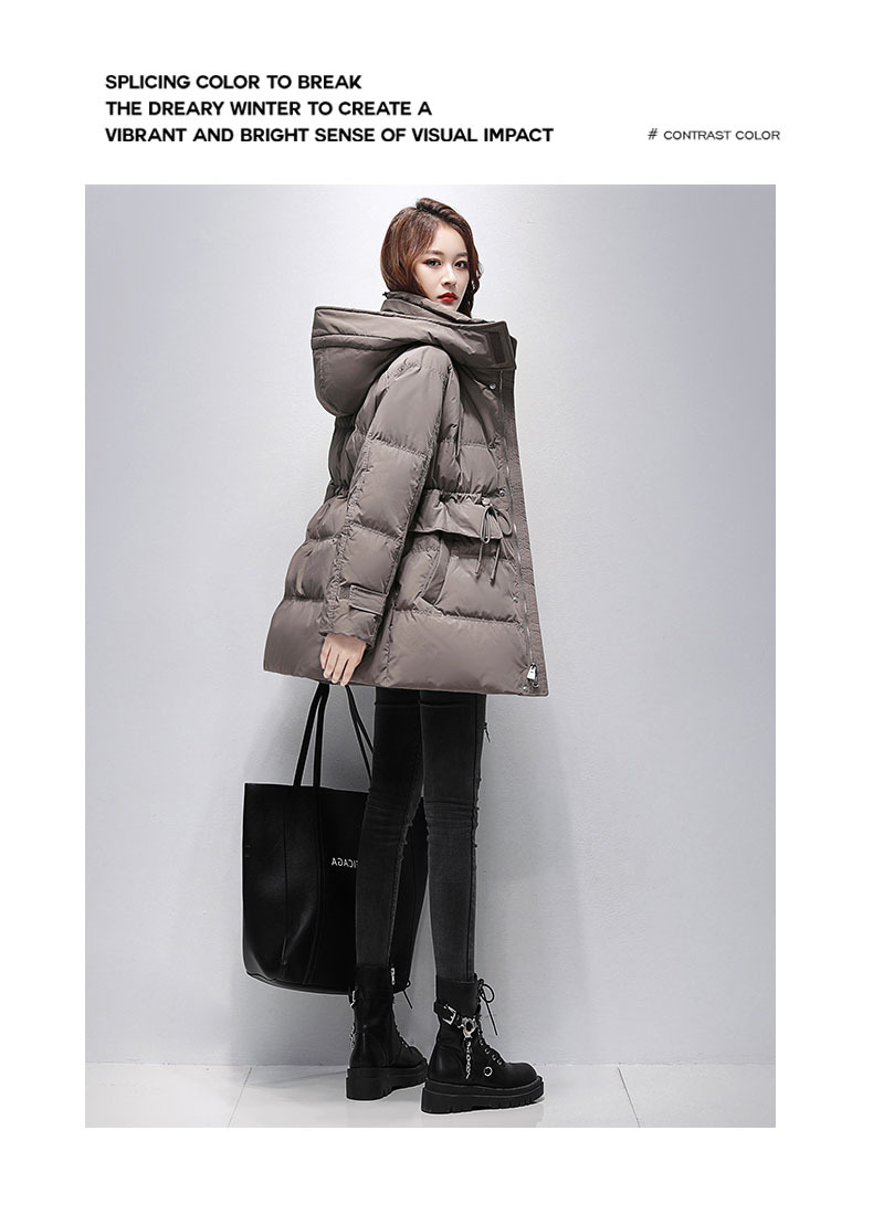 The new design of the down cotton-padded jacket for women in the autumn and winter of 2022, featuring a unique style and thickened Korean-style cotton-padded jacket pic 6